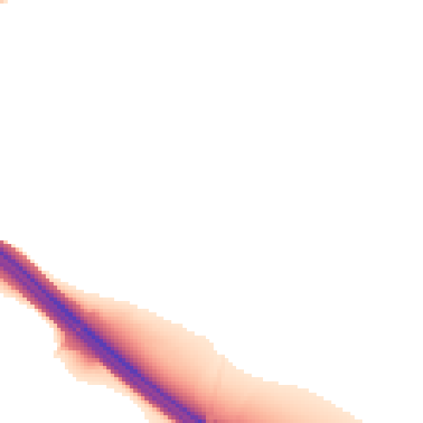 Night-time road noise heatmap for CM16 4ER