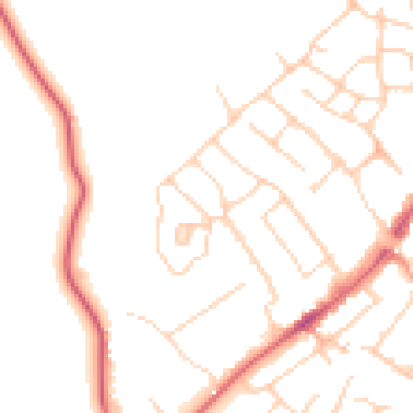 Daytime road noise heatmap for CM16 5AF