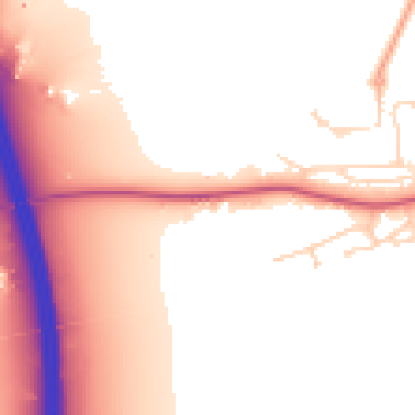 Daytime road noise heatmap for CM16 6BH