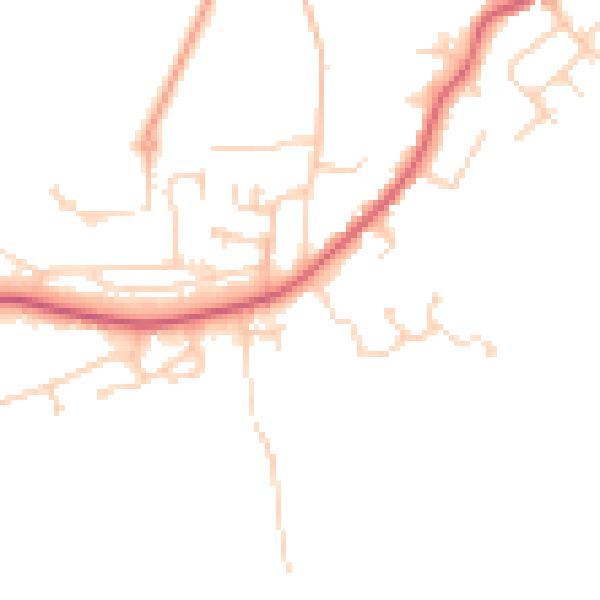 Daytime road noise heatmap for CM16 6BT