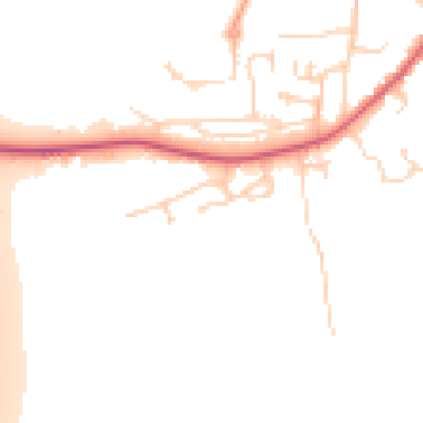 Daytime road noise heatmap for CM16 6BX