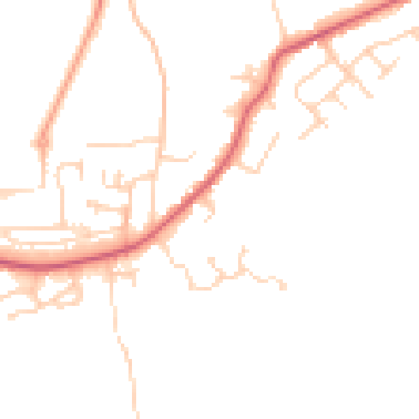 Daytime road noise heatmap for CM16 6DA