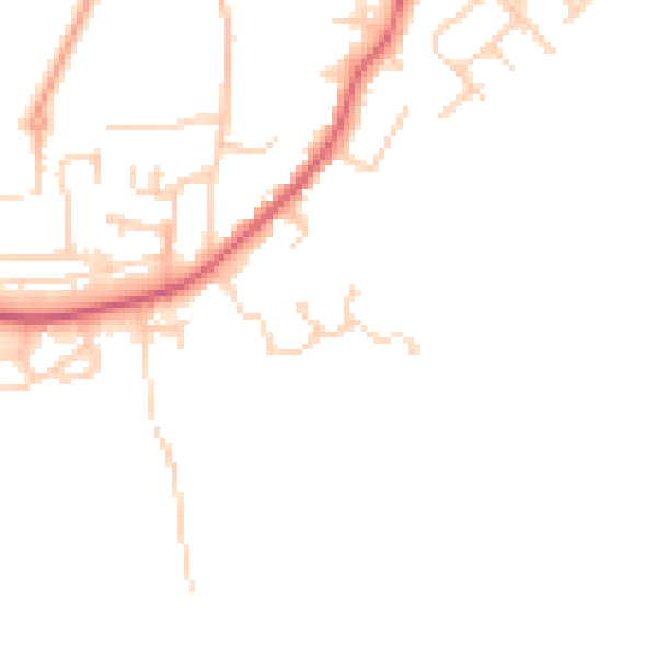 Daytime road noise heatmap for CM16 6DY