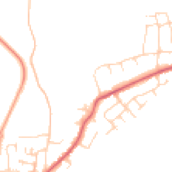 Daytime road noise heatmap for CM16 6FR
