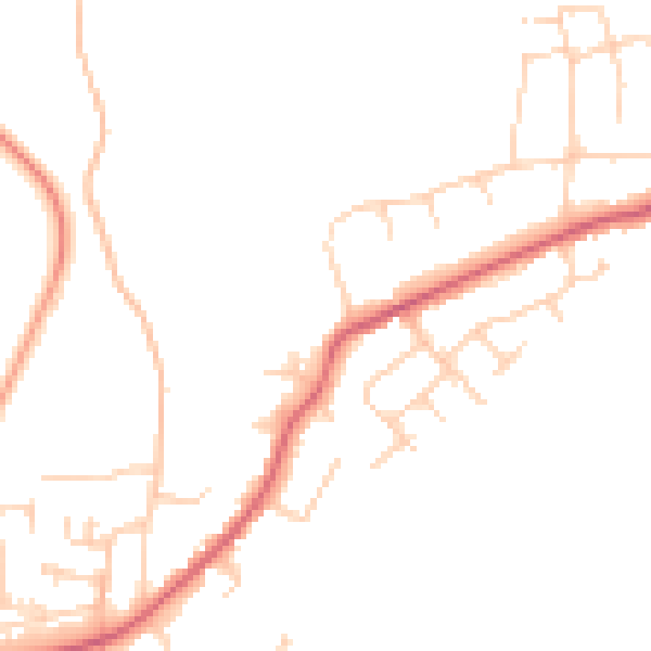 Daytime road noise heatmap for CM16 6HF