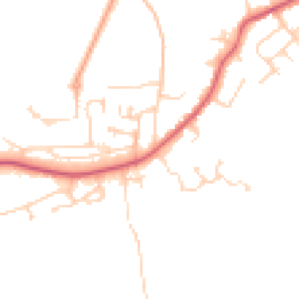 Daytime road noise heatmap for CM16 6HN