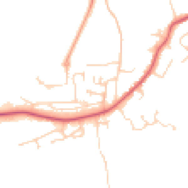 Daytime road noise heatmap for CM16 6JX