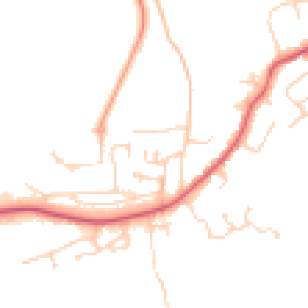 Daytime road noise heatmap for CM16 6JZ