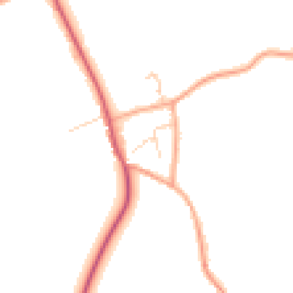 Daytime road noise heatmap for CM16 6NH
