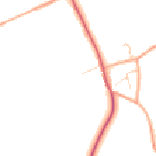 Daytime road noise heatmap for CM16 6TZ