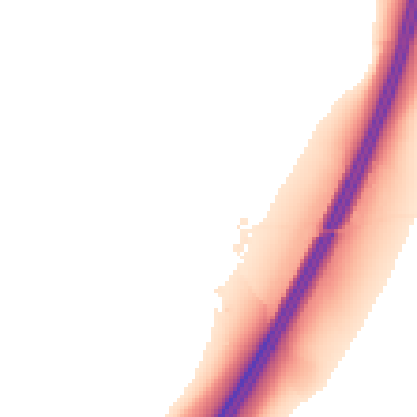 Night-time road noise heatmap for CM16 7PG