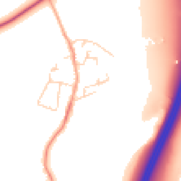 Daytime road noise heatmap for CM16 7QX
