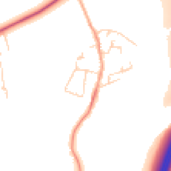 Daytime road noise heatmap for CM16 7RD