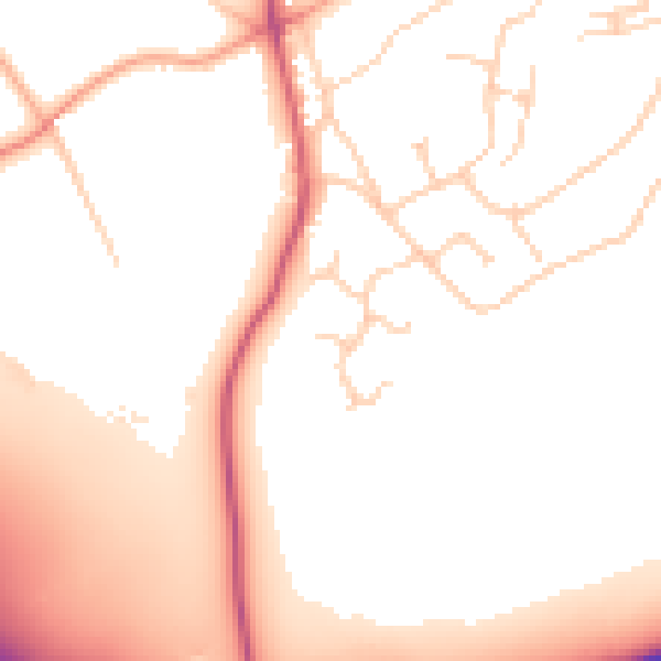 Daytime road noise heatmap for CM2 8QE