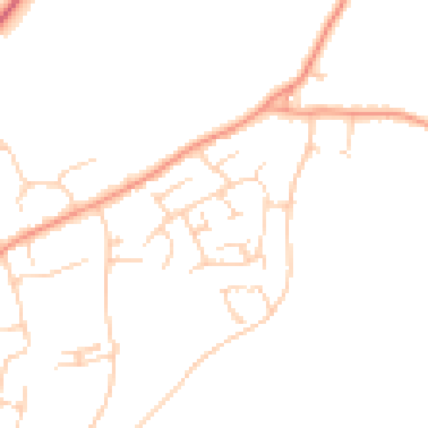 Daytime road noise heatmap for CM2 8YF