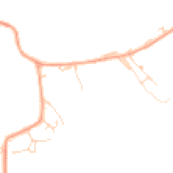 Daytime road noise heatmap for CM22 6AU