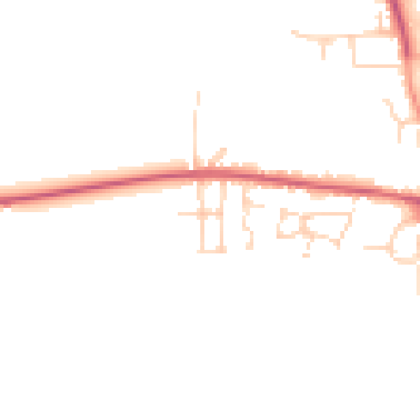 Daytime road noise heatmap for CM22 6FS