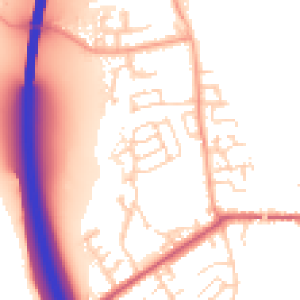 Daytime road noise heatmap for CM22 6GY