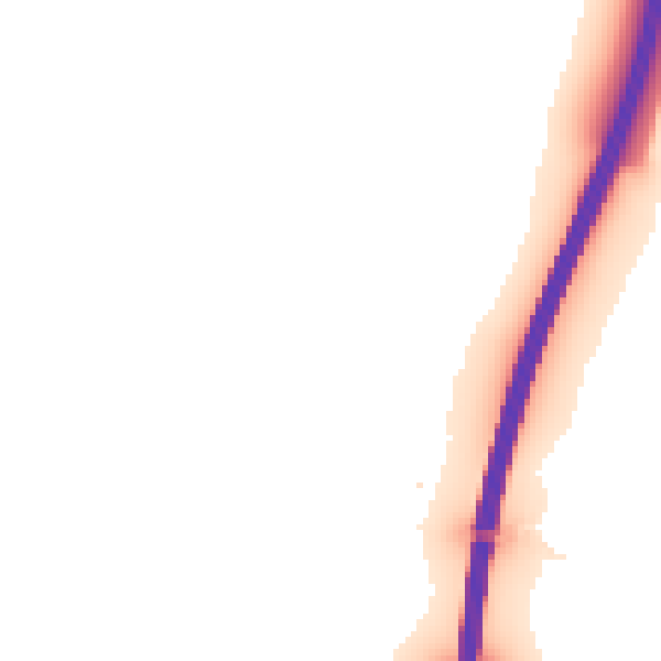 Night-time road noise heatmap for CM22 6HJ