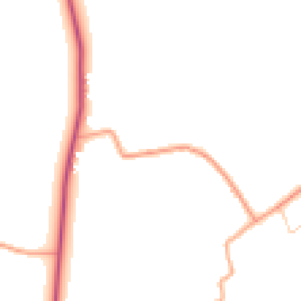 Daytime road noise heatmap for CM22 6HP