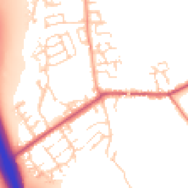 Daytime road noise heatmap for CM22 6LP