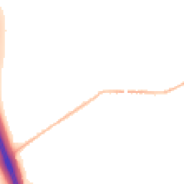 Night-time road noise heatmap for CM22 6LP