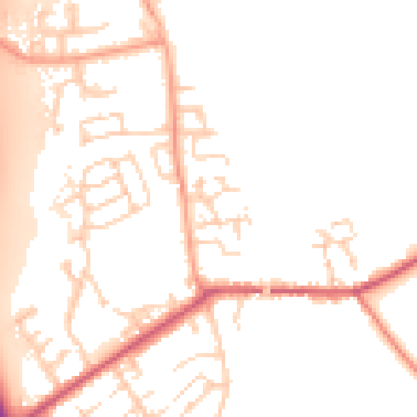 Daytime road noise heatmap for CM22 6LR