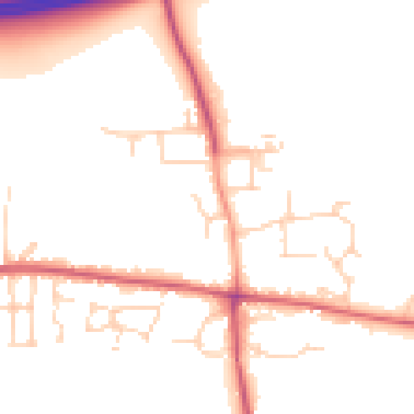 Daytime road noise heatmap for CM22 6RW