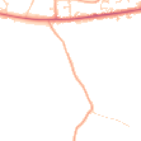 Daytime road noise heatmap for CM22 6ST