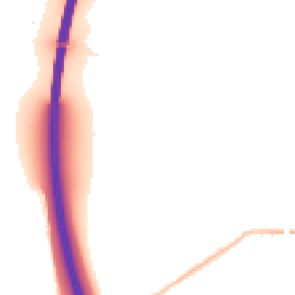 Night-time road noise heatmap for CM22 6TY