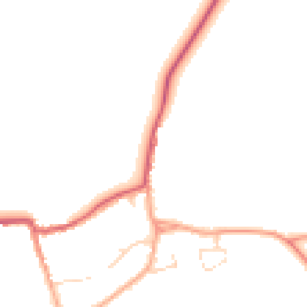 Daytime road noise heatmap for CM22 7JJ