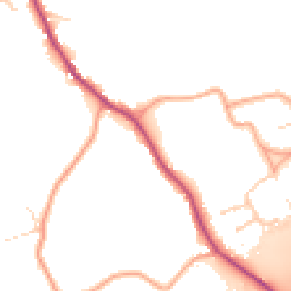 Daytime road noise heatmap for CM22 7RD