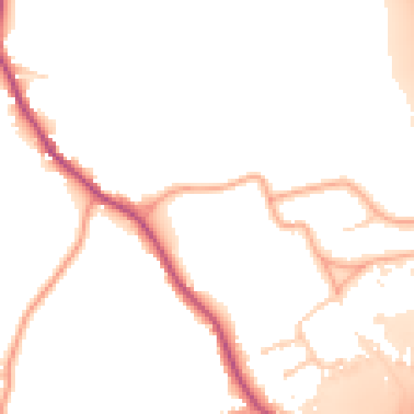 Daytime road noise heatmap for CM22 7RE