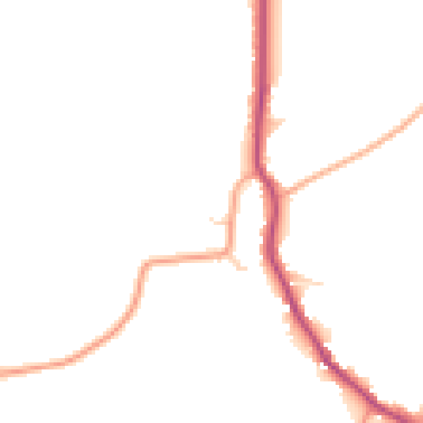 Daytime road noise heatmap for CM22 7SW
