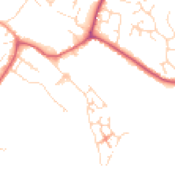 Daytime road noise heatmap for CM9 4PB