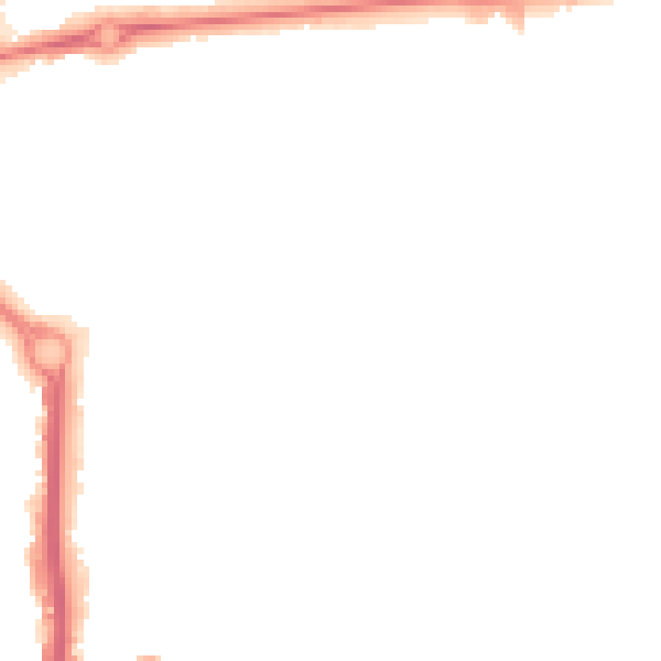 Night-time road noise heatmap for CO1 1AQ