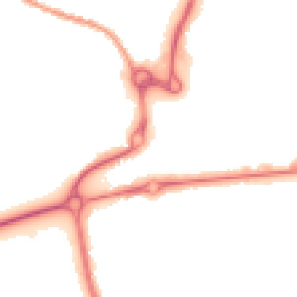 Night-time road noise heatmap for CO1 1BG