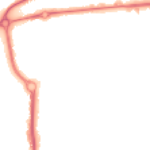 Night-time road noise heatmap for CO1 1BY