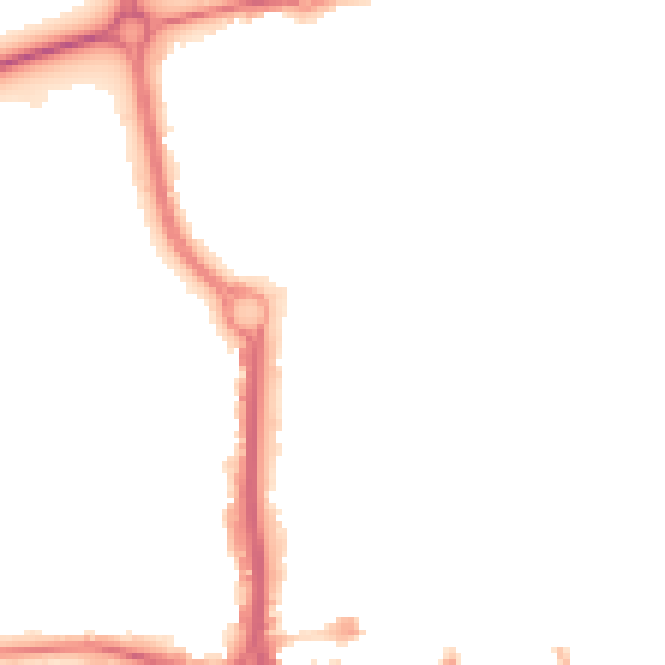 Night-time road noise heatmap for CO1 1BZ