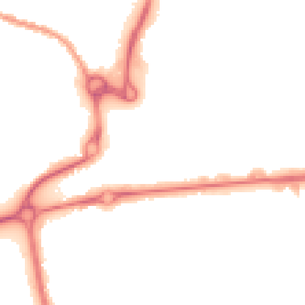 Night-time road noise heatmap for CO1 1DL