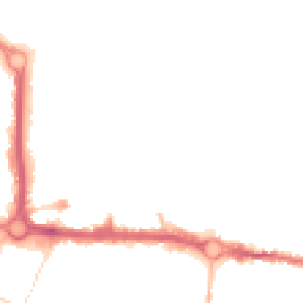 Night-time road noise heatmap for CO1 1DX