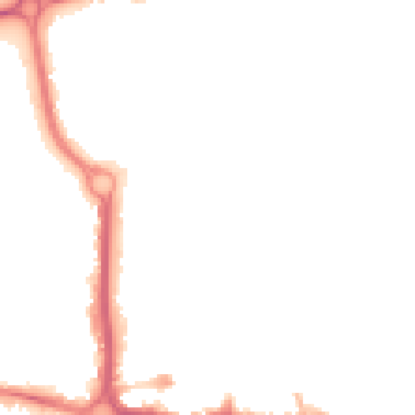 Night-time road noise heatmap for CO1 1EJ