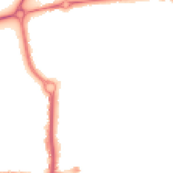 Night-time road noise heatmap for CO1 1EN
