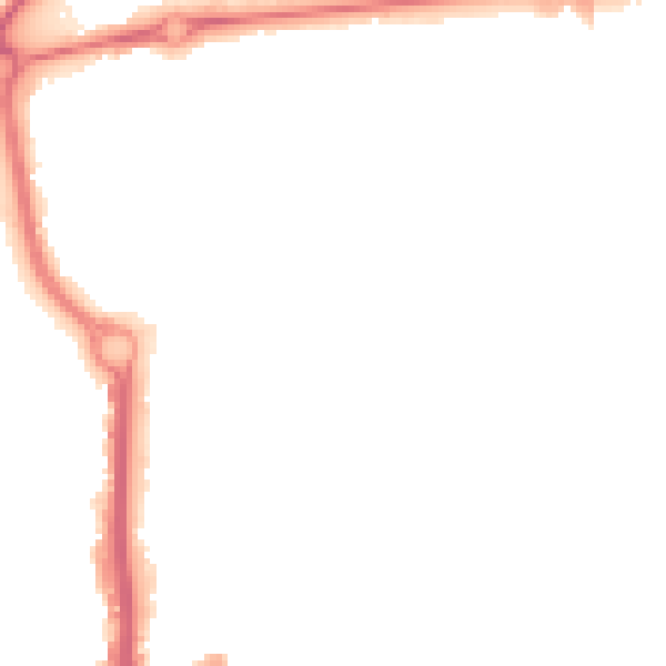 Night-time road noise heatmap for CO1 1EQ