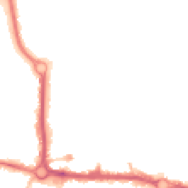Night-time road noise heatmap for CO1 1FQ
