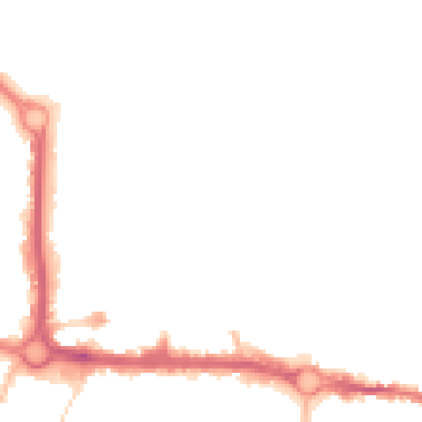 Night-time road noise heatmap for CO1 1GQ