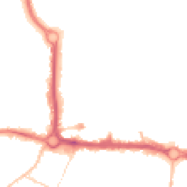 Night-time road noise heatmap for CO1 1HZ