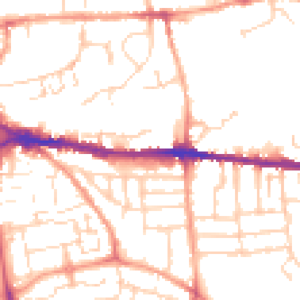 Daytime road noise heatmap for CO1 2SE