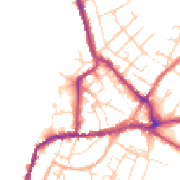 Daytime road noise heatmap for CO10 1JD