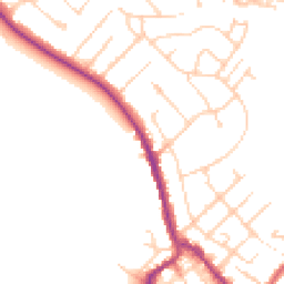 Daytime road noise heatmap for CO10 1JU